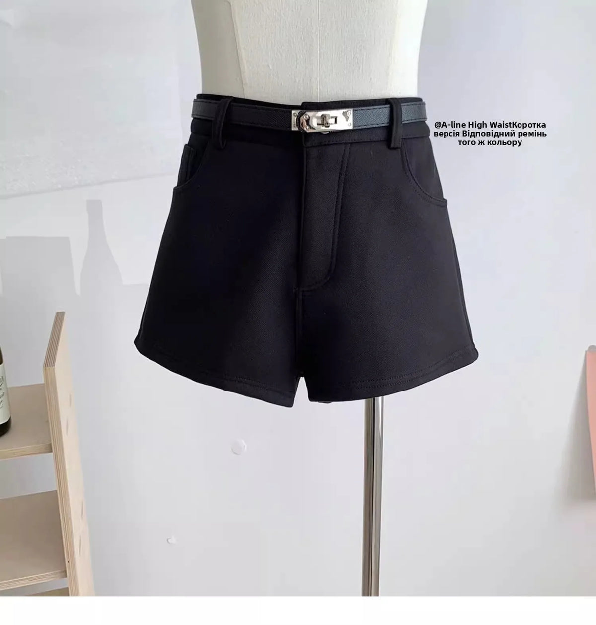 High Waist A-Line Wide Leg Pants Women's Casual Shorts Spring 2025 Korean Style Retro Elegant Outerwear Hot Pants