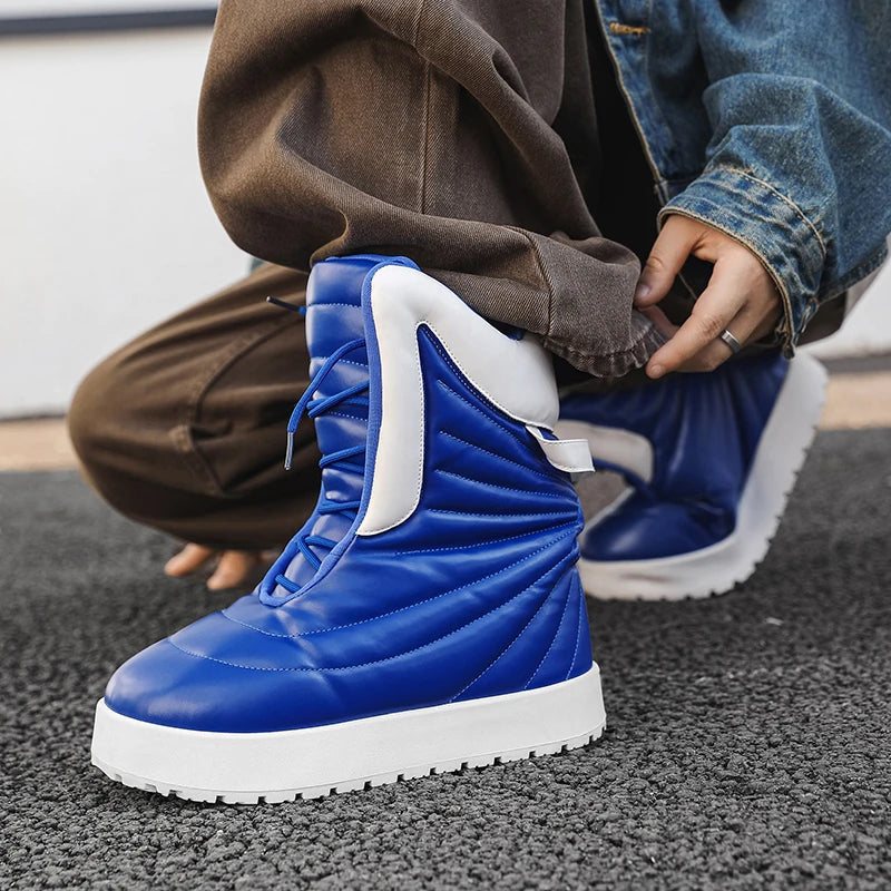 Chaussures Hiver Homme 2025 | Pantoufles Chaudes Imperméables | Peluche Antidérapant | Sneakers Neige