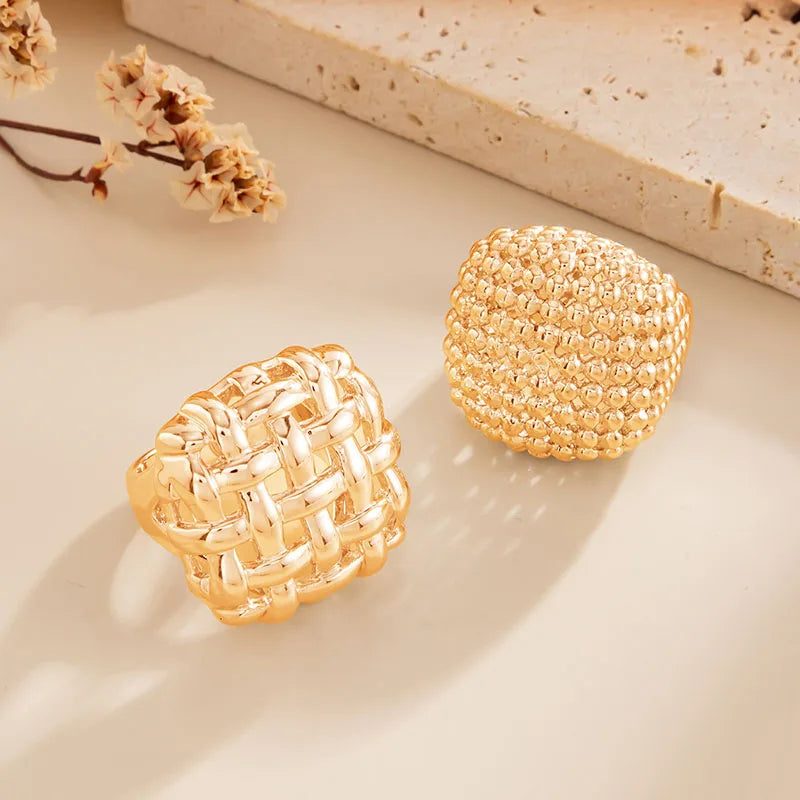 Bague Géométrique Carrée Ajustable | Vintage Irrégulière | Bijou Mariage Cadeau Femme 2025