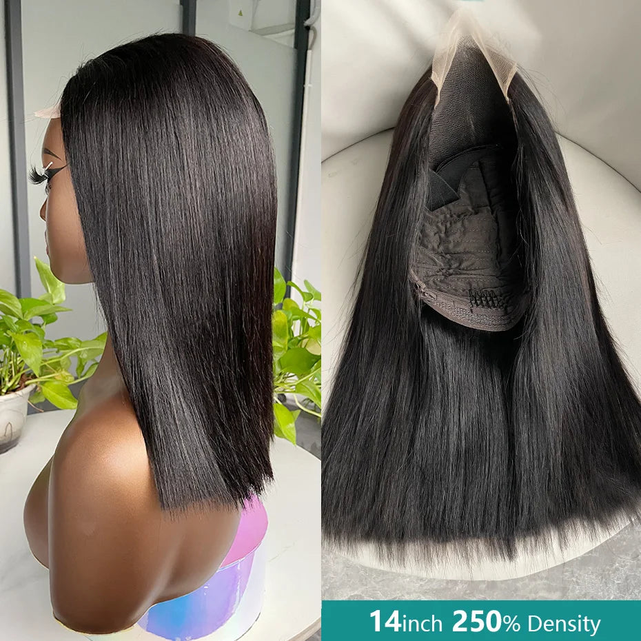 Perruque Bob Super Double Drawn | 250-300% Densité | 13x6 & 13x4 & 2x6 & 5x5 Lace | Glueless | Cheveux Humains | Femmes Noires
