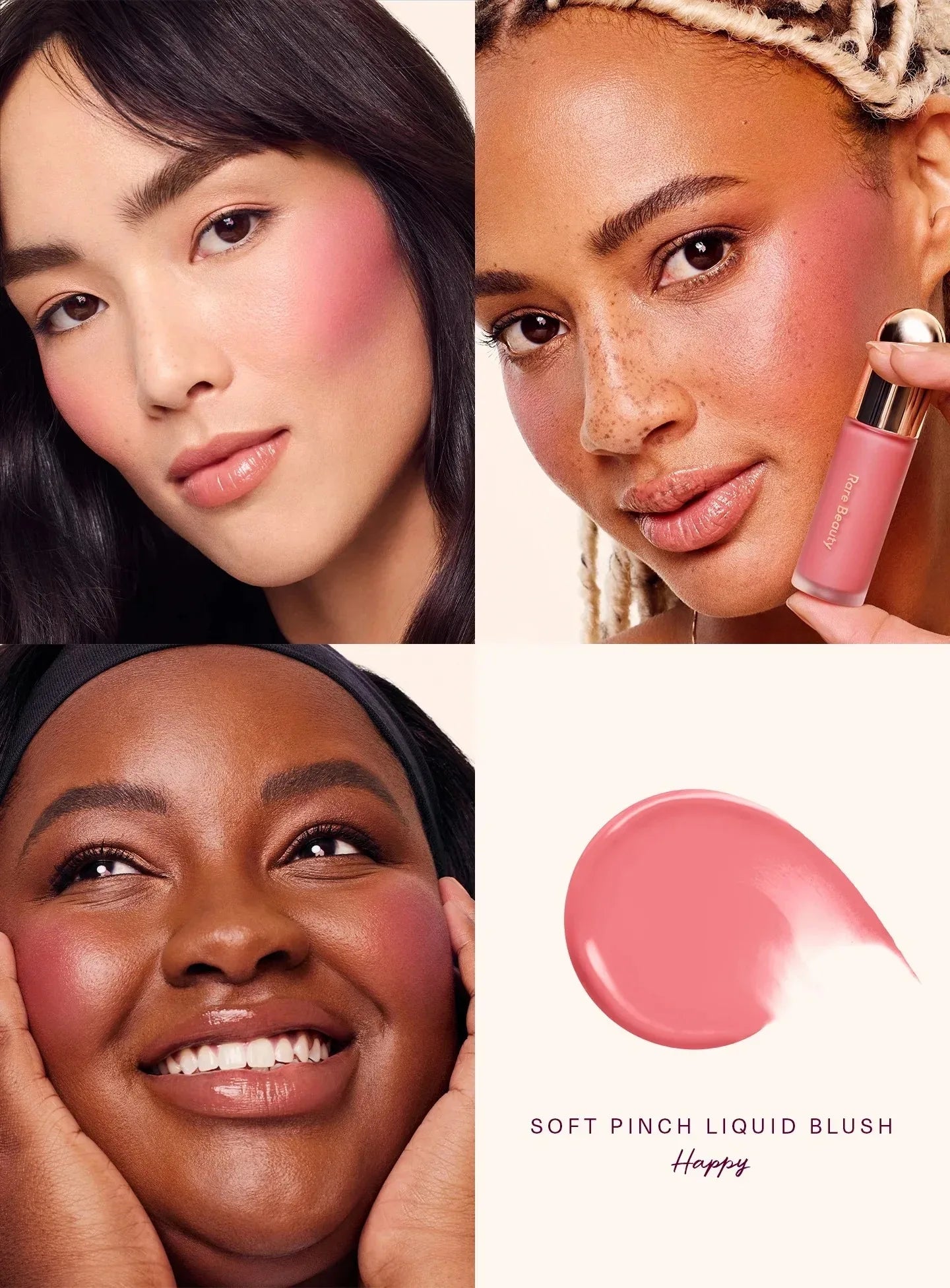 Rare Beauty Love Encourage Believe Virtue Hope Grateful Happy Joy Lucky Worth Blush Plump Seamless High-impact Weightless Makeup
