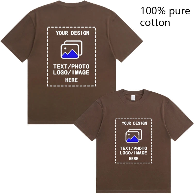 Custom-Made Men's T-Shirts Are Suitable for Team Gatherings, Gyms, and Sports Cotton Round-Neck Short-Sleeved Shirts