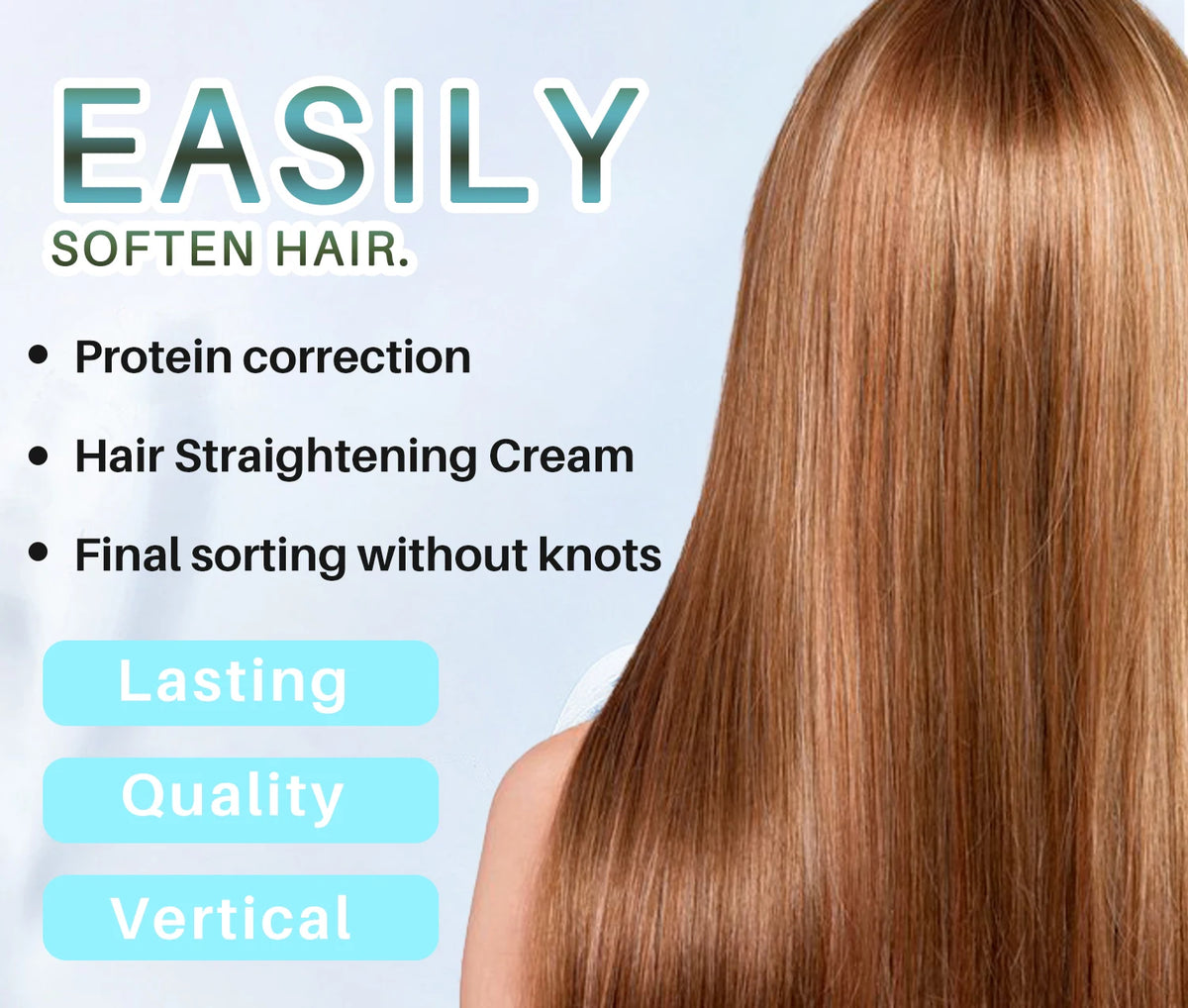 Crème Kératine Lissage Permanent Professionnel | Lissage Définitif | Soin Cheveux Doux