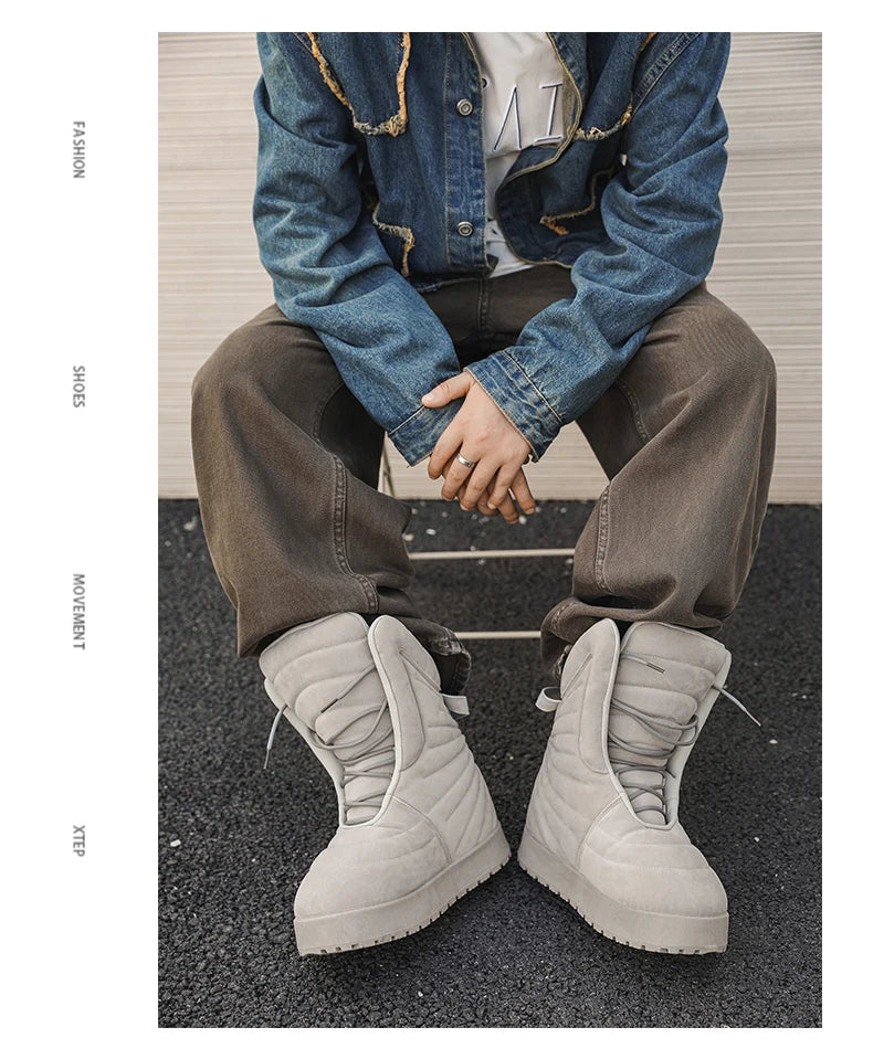 Chaussures Hiver Homme 2025 | Pantoufles Chaudes Imperméables | Peluche Antidérapant | Sneakers Neige
