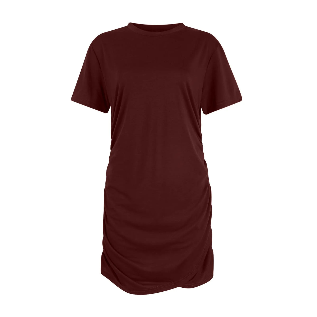 Robe Bodycon Femme Courte | Uni Col Rond Manches Courtes | Coupe Ajustée Sexy Casual | Été