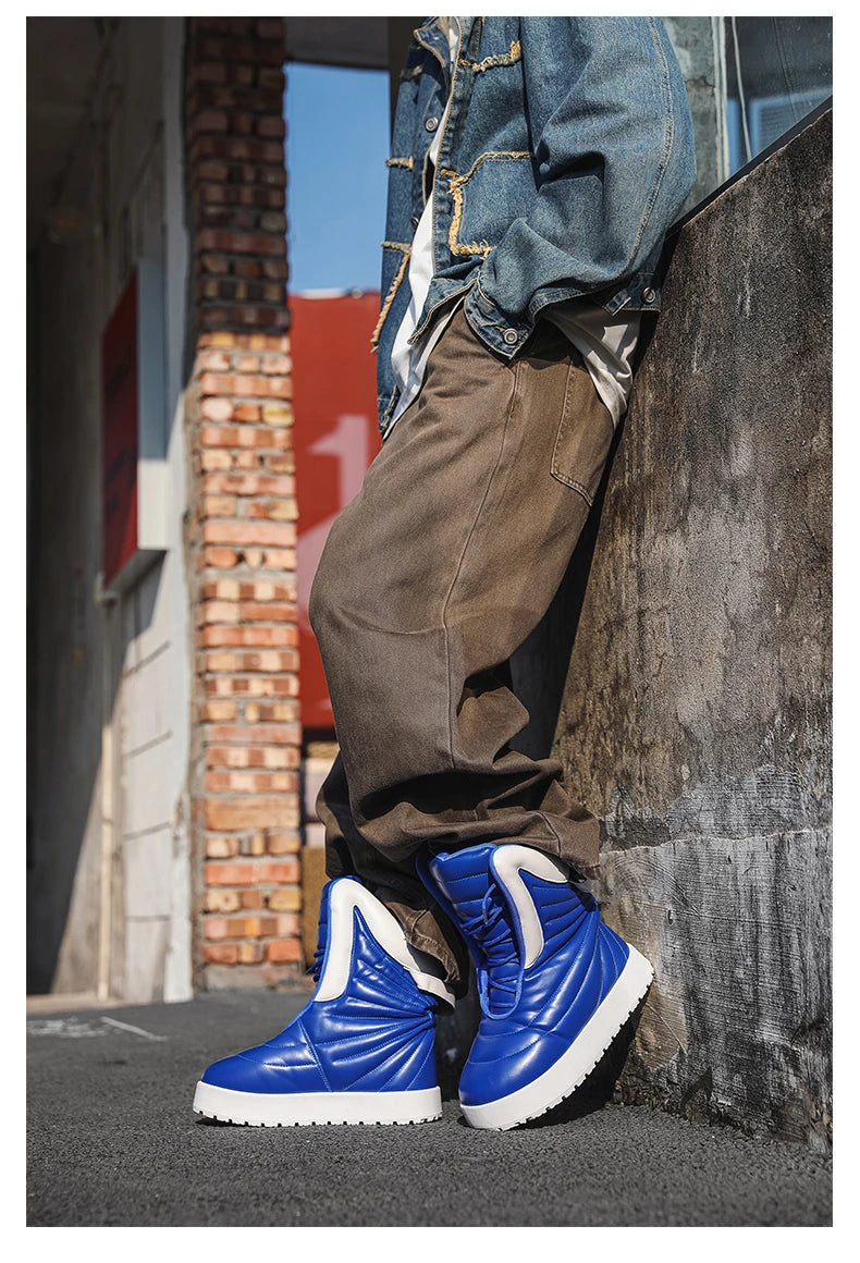 Chaussures Hiver Homme 2025 | Pantoufles Chaudes Imperméables | Peluche Antidérapant | Sneakers Neige