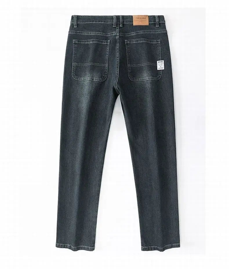 Jean droit ample en denim pour homme | Taille mi-haute