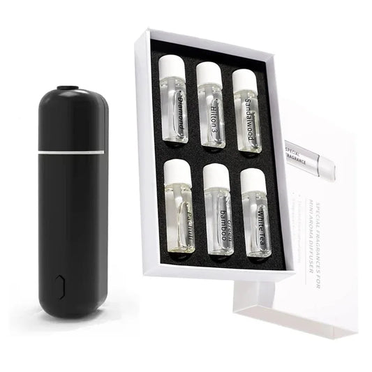 Diffuseur Voiture Électrique Sans Fil | Clip Ventilation | 6 Senteurs | Huile Essentielle Portable