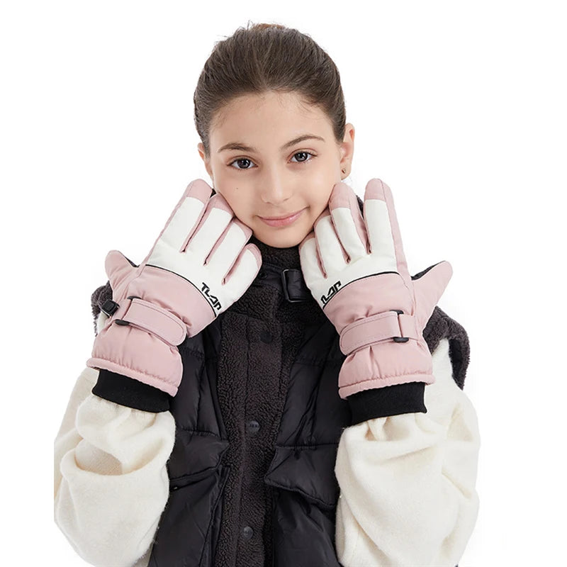 Gants Hiver Enfant Imperméables Antidérapants | Ski & Cyclisme Extérieur | Garçon Fille