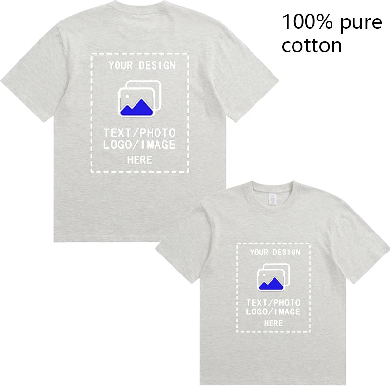 Custom-Made Men's T-Shirts Are Suitable for Team Gatherings, Gyms, and Sports Cotton Round-Neck Short-Sleeved Shirts