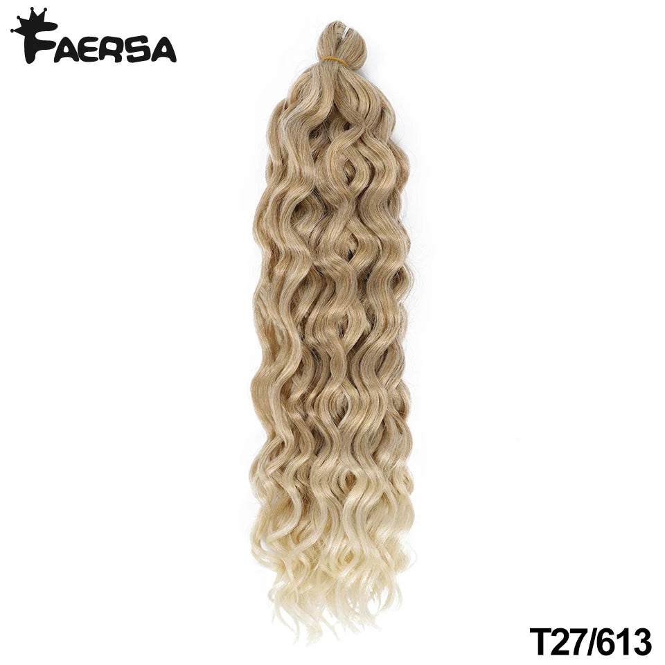 Deep Wavy Twist Crochet Hair Afro Curls Water Wave Crochet Braids Synthetic Curly Braiding Hair Extensions For Women 18 24 Inch