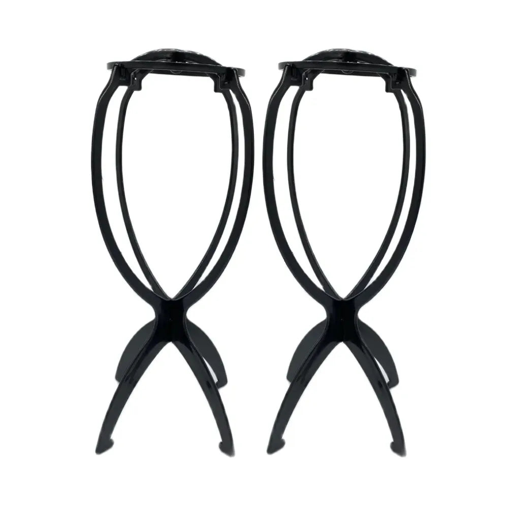 2 foldable wig stands, plastic portable hat display stand, durable barber shop fashion model stand, Wig racks