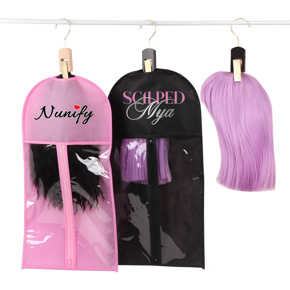 Cintre Bois Rangement Perruques & Extensions | Porte-Perruque Multiple | Organisateur Salon