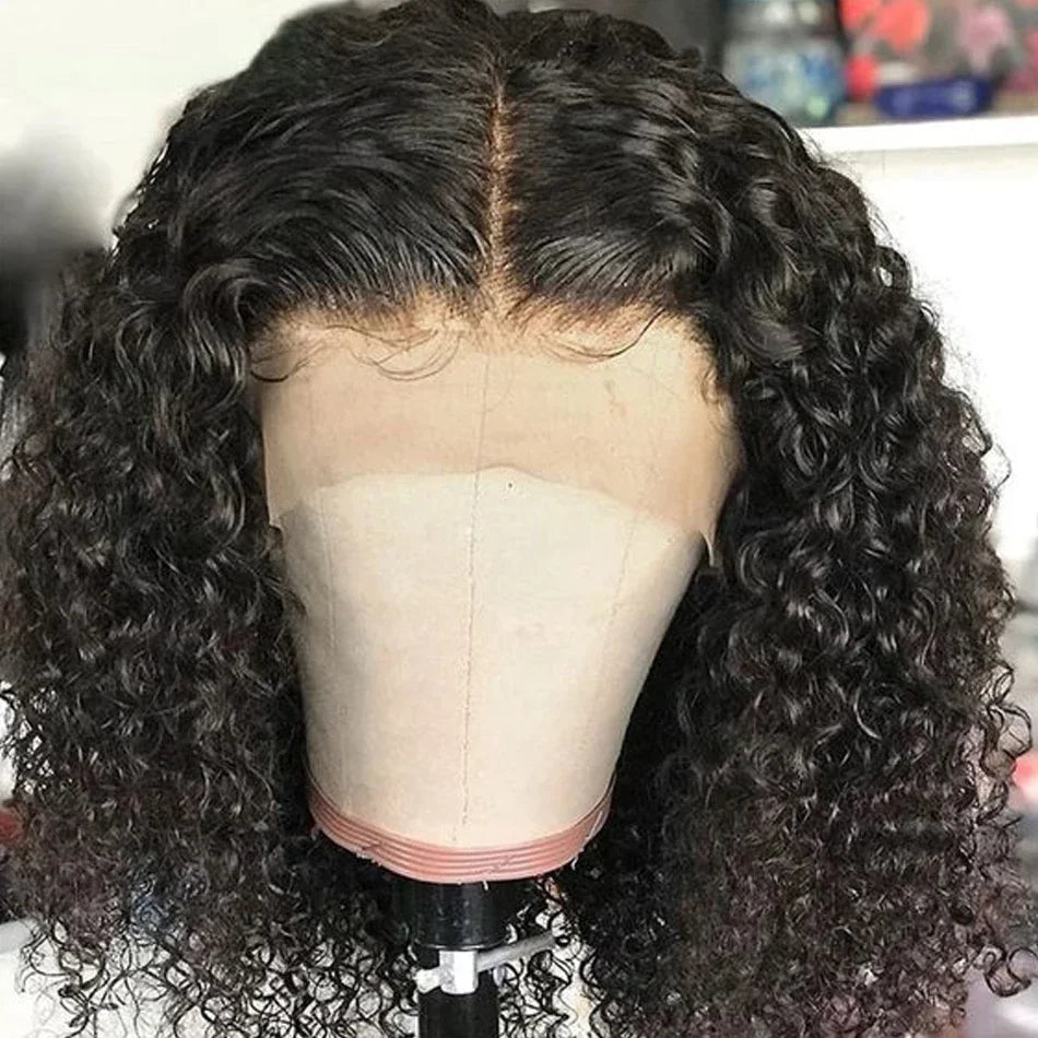 Perruque Kinky Curly Brésilienne | 5x5 HD Lace Closure Transparente | 300% Densité | Vierge Haute Qualité