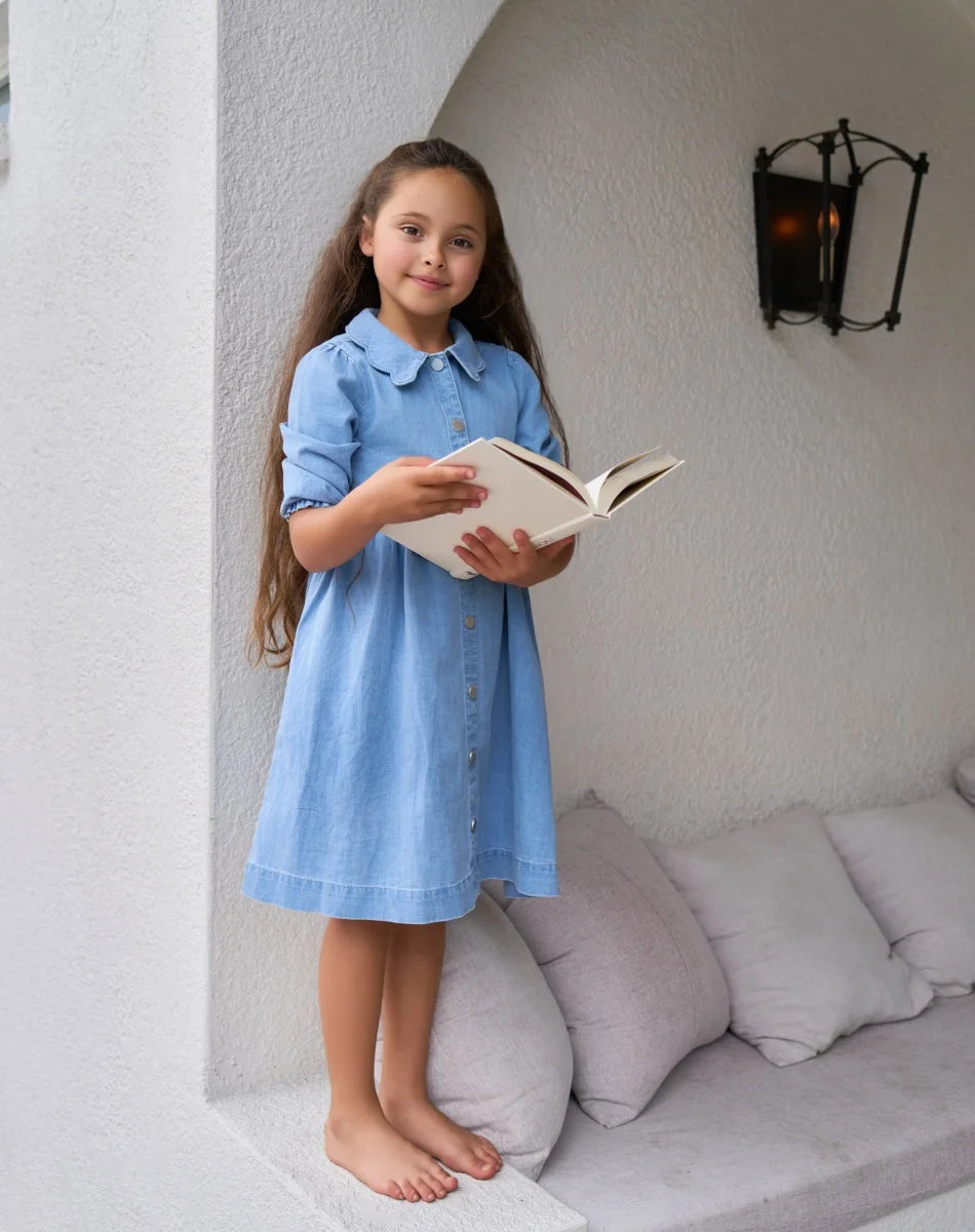 Collection Denim Bleu AS SS2026 | Tissu Bambou Haute Qualité | Tenue Famille Semaine | Fille & Garçon