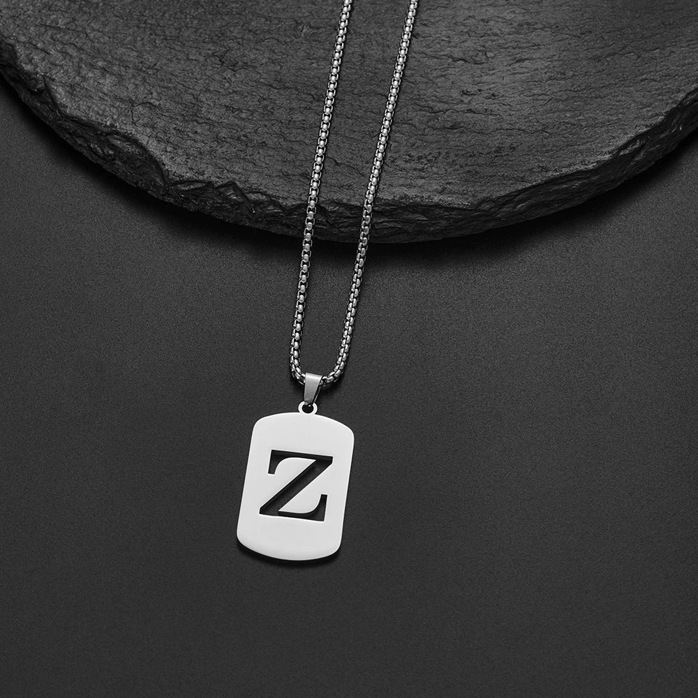 Collier Pendentif Initiale A-Z Délicat | Acier Inoxydable | Bijou Homme & Femme 2024 | Cadeau