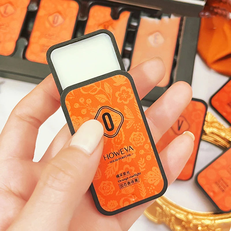 4-Piece Solid Perfume Set, Floral and Fruity Fragrance, Long-lasting, Light and Portable, Ideal for Gifting/Daily Use
