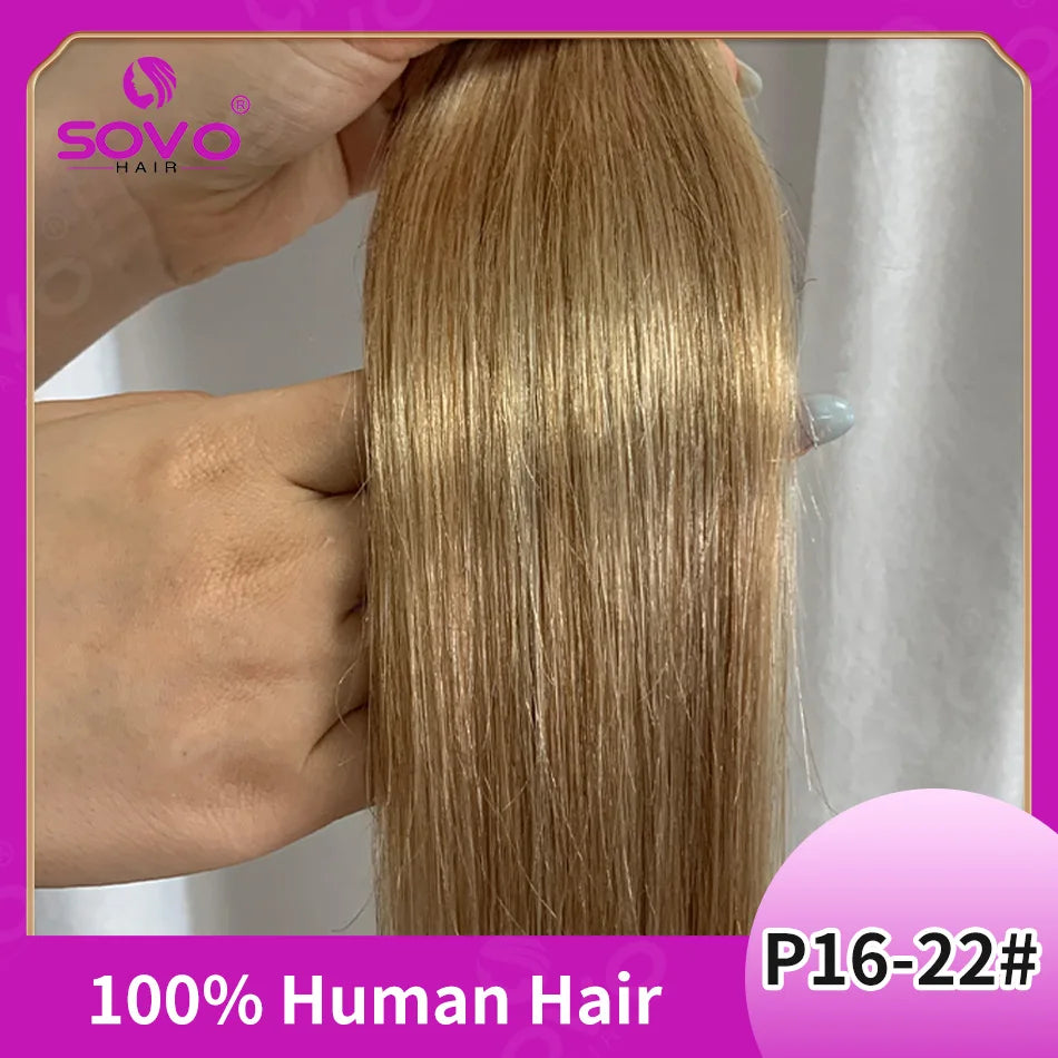 Halo Hair Extensions 100% Human Hair 14-28 Inch Hidden Wire Clip-In Hair Ombre Brown Color Human Remy Fish Line Hair Extension