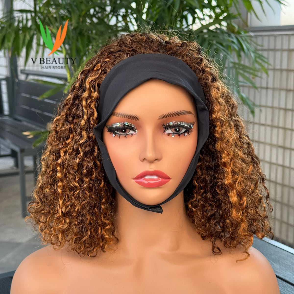 Perruque Headband Pixie Curly | 250% Densité | Cheveux Humains Brésiliens Vierges | Machine Made | Sans Lace