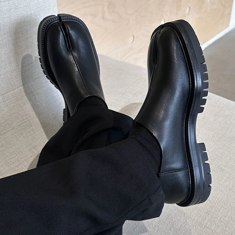 2025 Chunky Platform Tabi Loafers Women Luxury Designer Split Toe 35-45 Unisex Concise Fashion Flat Slip-on Pig Trotter Shoes