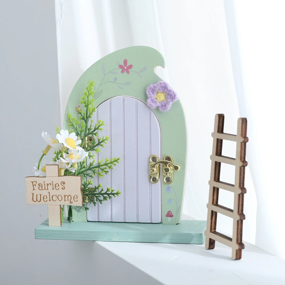 Porte Miniature Fée en Bois | Décoration Chambre Enfant & Jardin | Accessoire Conte de Fées