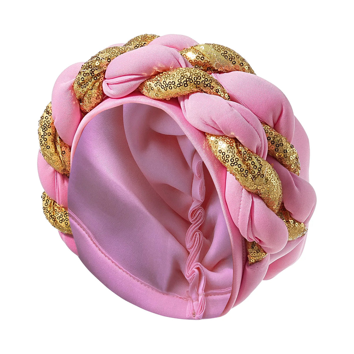 Spangle Big Braids Head Wrap Twisted Head Turbans Headwear, Wedding Heads Turban, Hair Cover Accessories