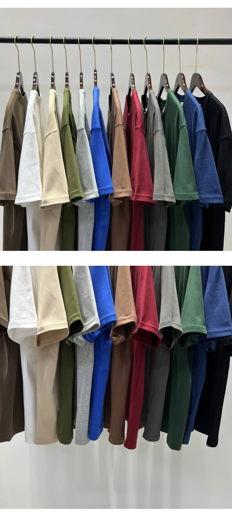 T-shirt ample uni en coton pour homme | Manches courtes | S à 5XL