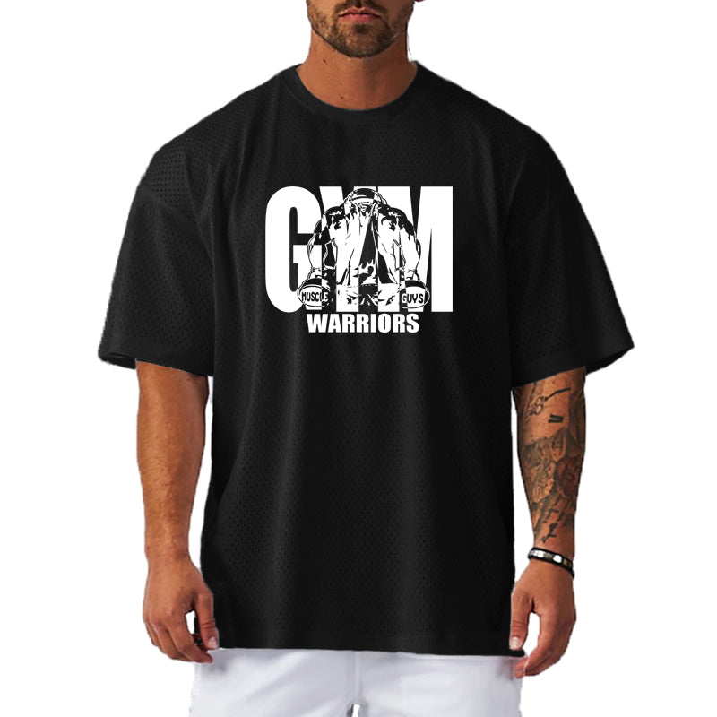 T-shirt de sport en polyester pour homme | Maille tricotée