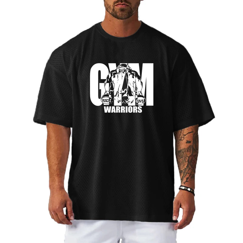 T-shirt de sport en polyester pour homme | Maille tricotée