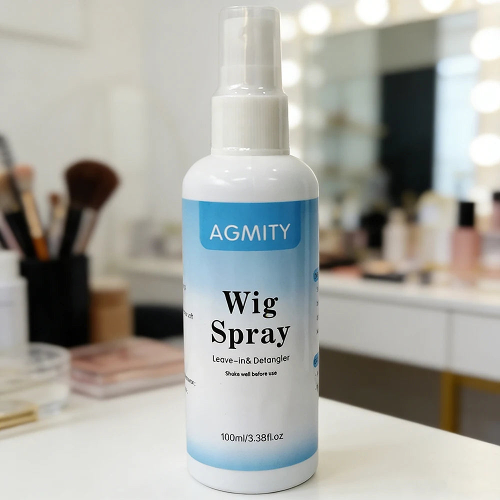Spray Soin Perruque Leave-In | Hydratant & Lissant | Anti-Frisottis | Démêlant | Réparateur | Cheveux Humains & Synthétiques