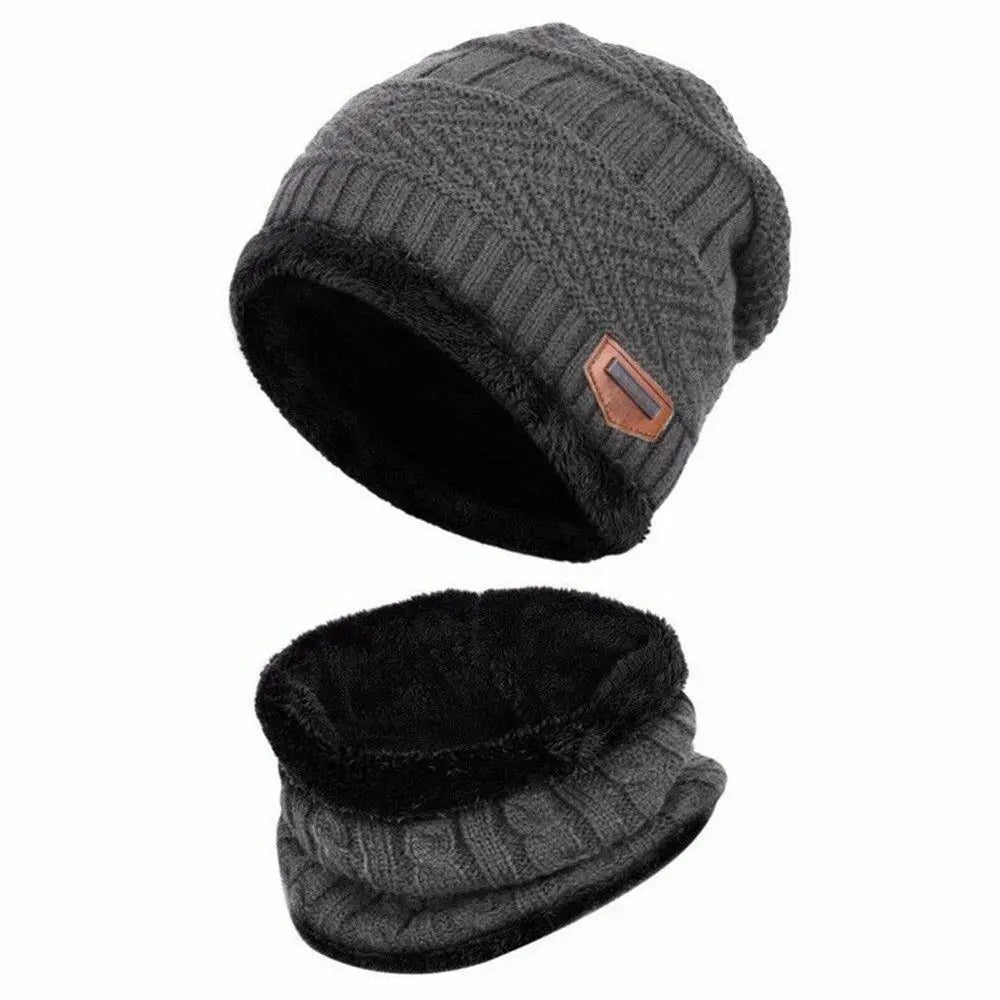 Set Bonnet & Écharpe Hiver Enfant | Polaire Tricot Épais | Ski & Froid Garçon Fille