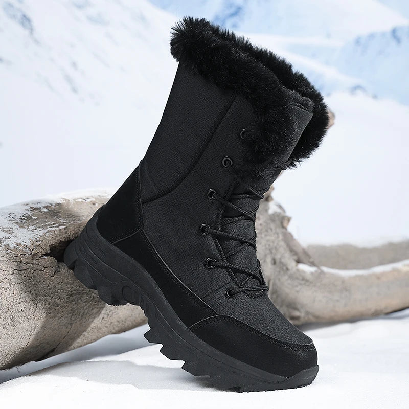Bottes de Neige Femme Style Nord-Est | Imperméables Antidérapantes | Coton Épais Polaire | Ski & Hiver