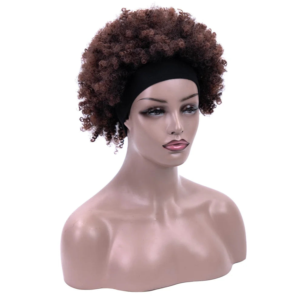 Perruque Headband Tresses Africaines Synthétique | 3 Brins | Queue de Cheval | Couvre-Cheveux | Fibre | Femme