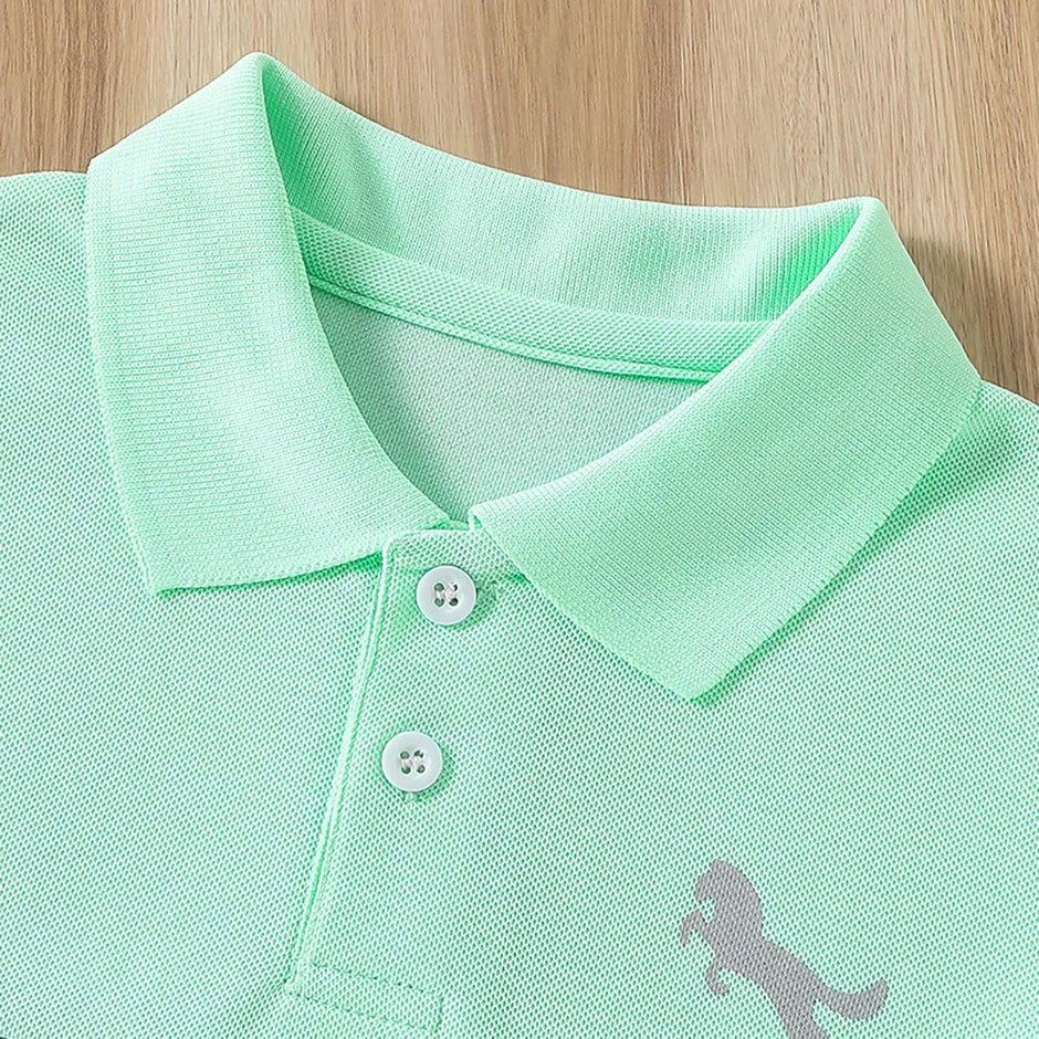 Polo POLO Garçon Été Multicolore | Set 3 Pièces | Manches Courtes Casual | Enfant Tendance