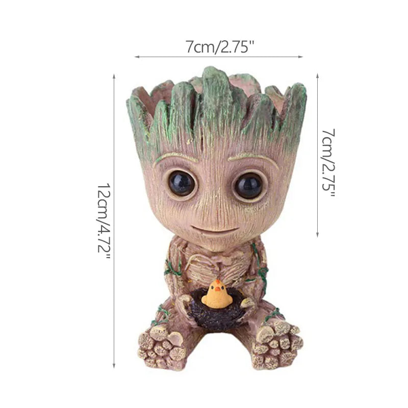 Modern Vases For Flowers Pot Groot Garden Pots Planters Anime Figurines Home Decoration Accessories Office Storage Pen Case