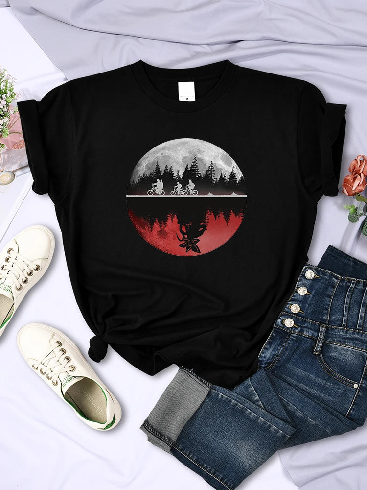 T-Shirt Femme Été | Imprimé Vélo Hip Hop | Manches Courtes Respirant | Style Streetwear Casual