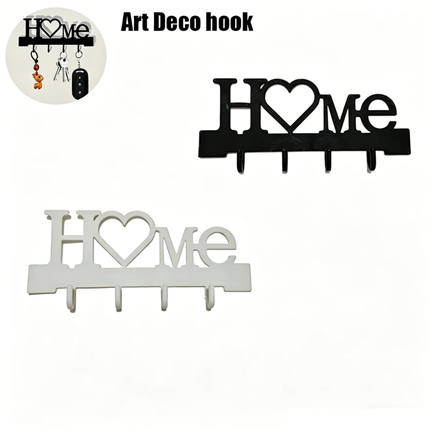 Art Deco Wall-Mounted Hook, Coat Rack, Key Holder, Kitchen Organizer, Bathroom Hanging Hook, Storage Rack