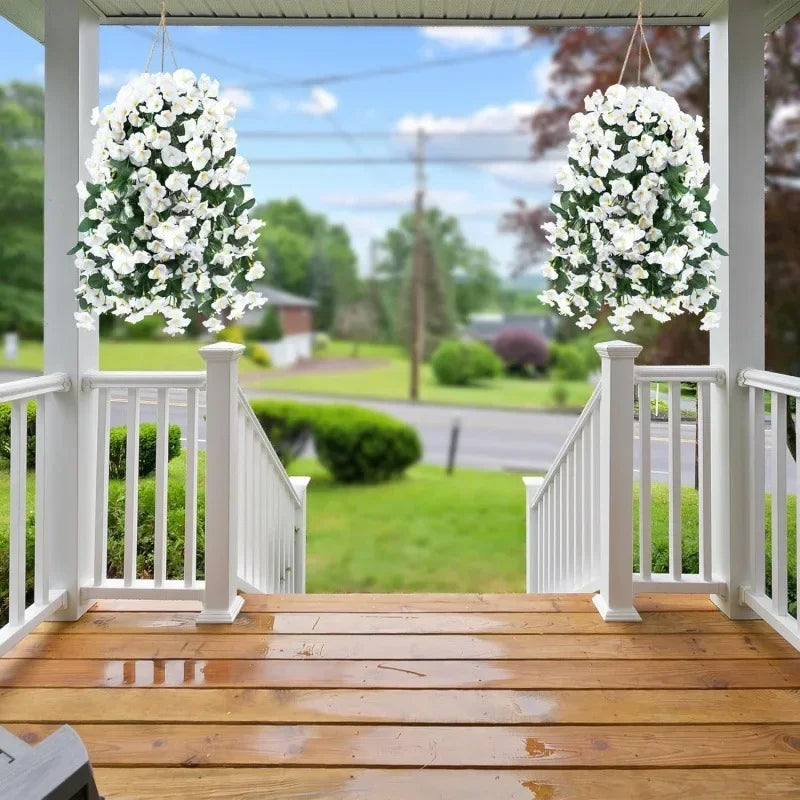 Fleurs Artificielles Suspendues 2025 | Résistant UV Réaliste | Décor Pâques Mariage & Chambre