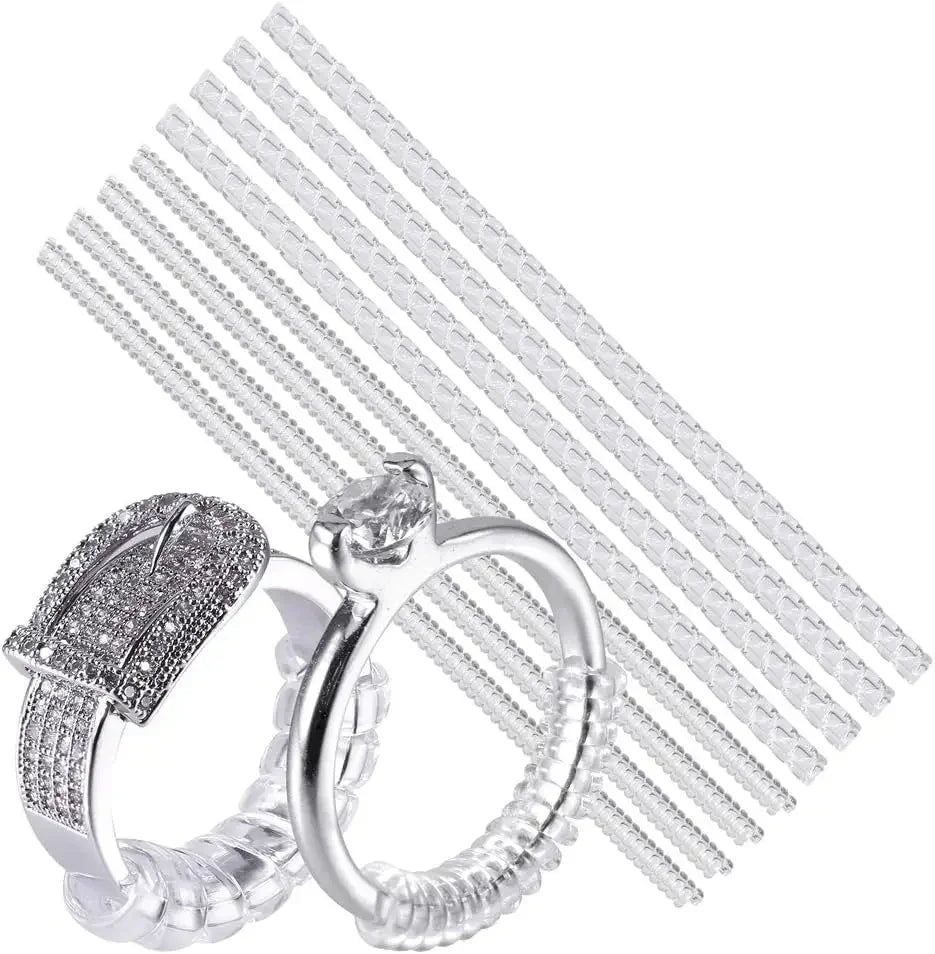 Adjust Invisible Ring Size Reducer Tools Spiral Spring Based Rings Adjust Transparent Tightener Resizing Tools Jewelry Guard