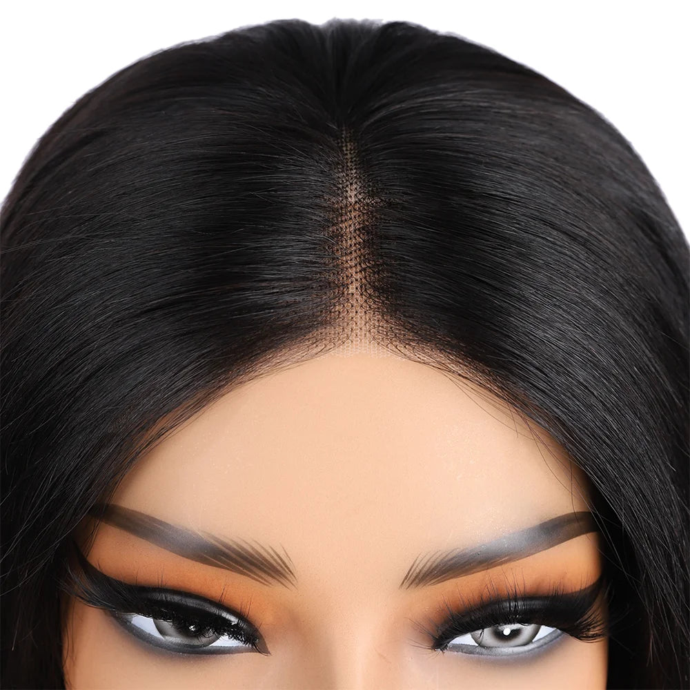 Perruque Bob Lisse Glueless | Wear & Go | Lace Front Pré-Coupée | Sans Colle | Cheveux Humains | Femme