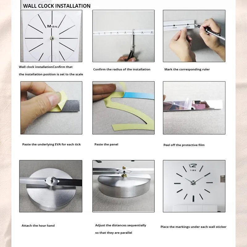 Horloge Murale Acrylique 3D Chiffres Romains | Miroir DIY | Grande Ronde | Décor Salon & Chambre