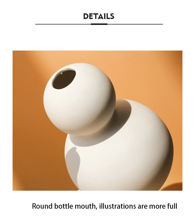 Vase blanc en céramique | Décoration de table