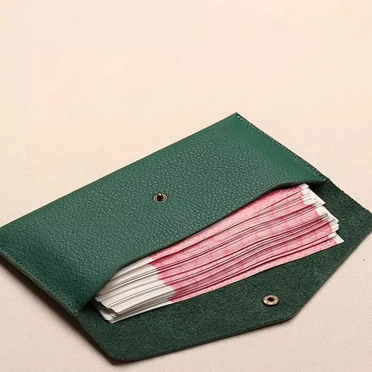 Fashion Soft Leather Wallet for Women, One-Piece Large Capacity Coin Purse, PU Leather Long Card Holder for Cash Storage Bag