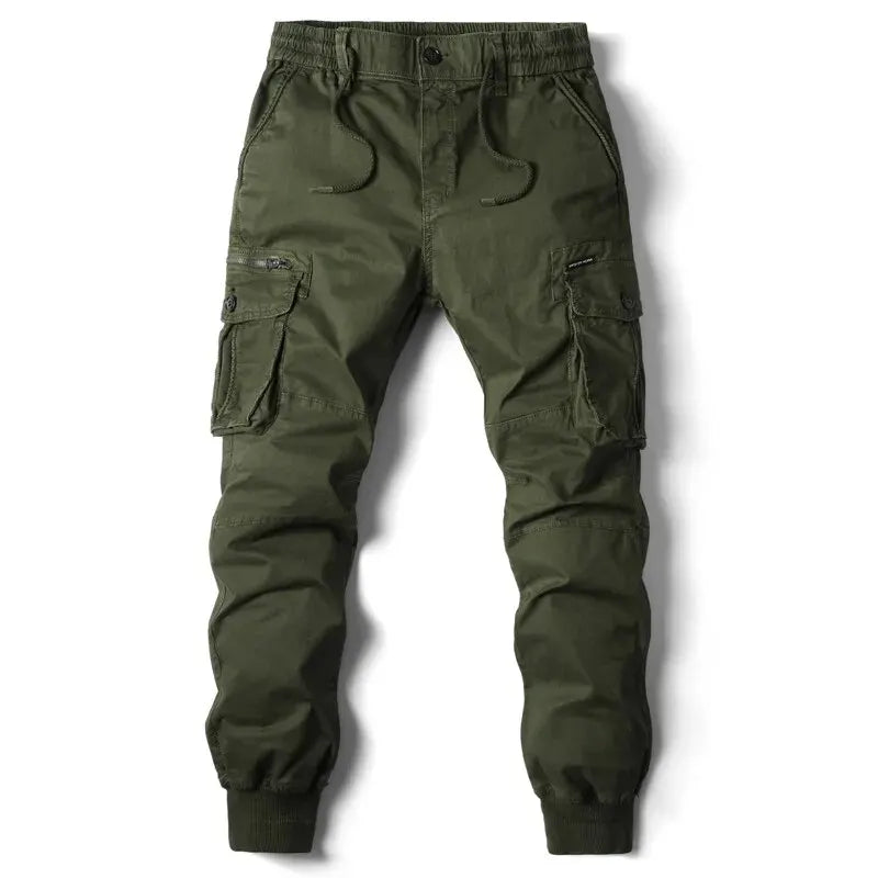 Men's Cargo Jogger Casual Pants Cotton Full Length Tactical Military Trousers