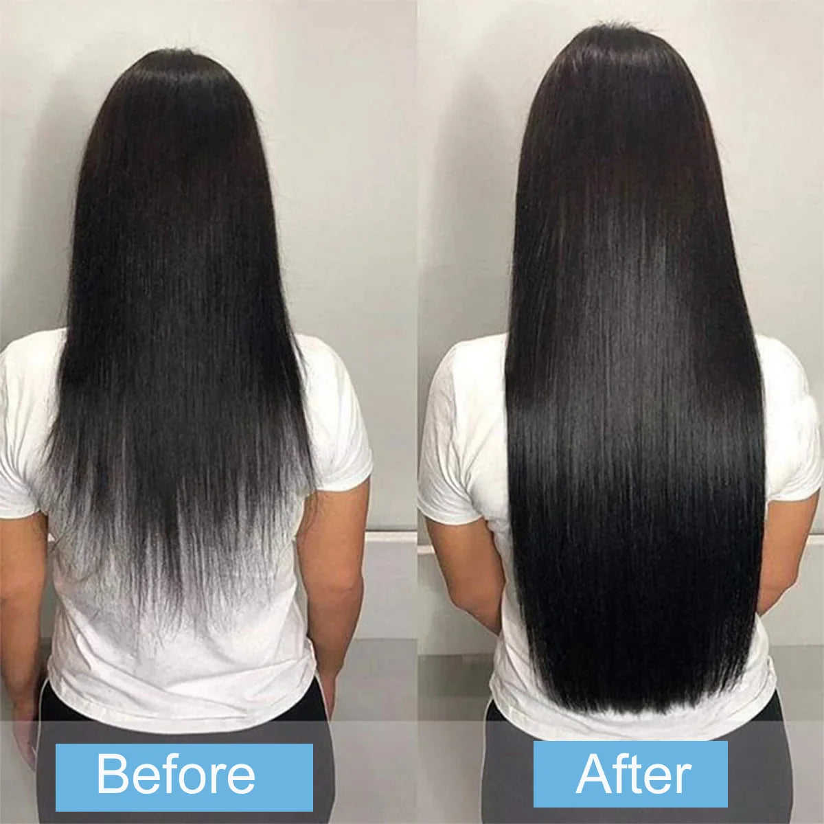 Extensions à Clips Cheveux Humains | Noir Naturel | 18 Clips | 8 Pièces | Volume Complet | Femme