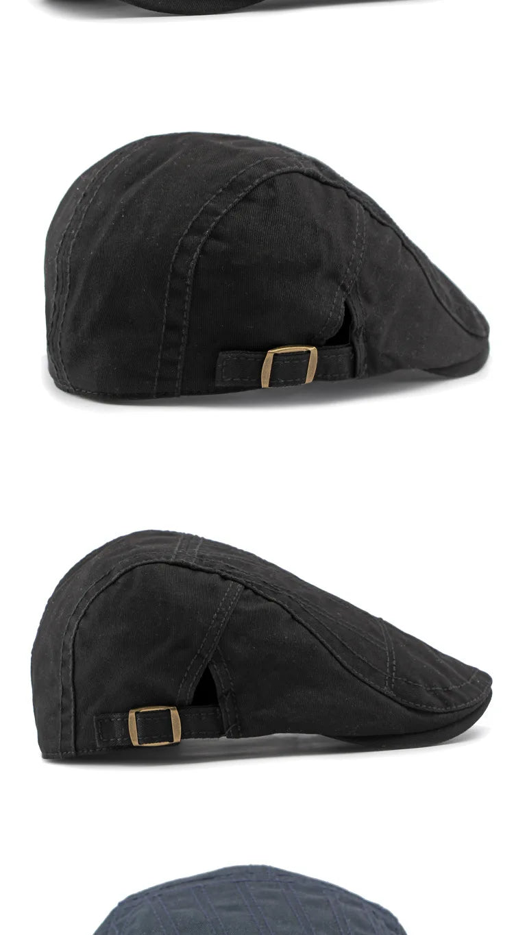 2026 Hat Men's Spring Summer Embroidery Cotton Cap British Vintage Fashion Forward Hat Women's Casual Beret Youth Hat