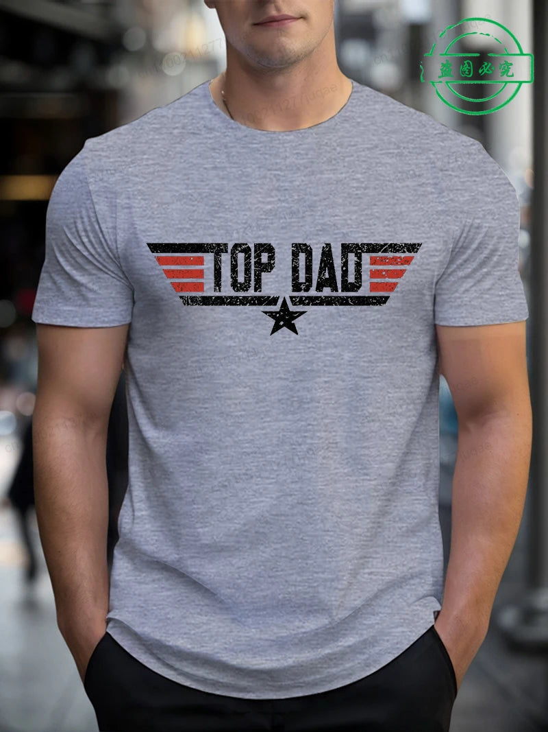 T-Shirts for Men Top Dad Design Shirts Papa Graphic Tees Short Sleeve Men's Summer Fashion T-Shirts Personality Clothing