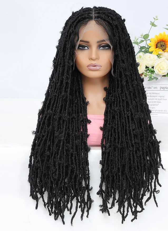 Dreadlocks Braided Wigs Synthetic Locs Full Lace Wig Female Braids Full Lace Wigs Women African Box Braids Hair Wigs For Woman
