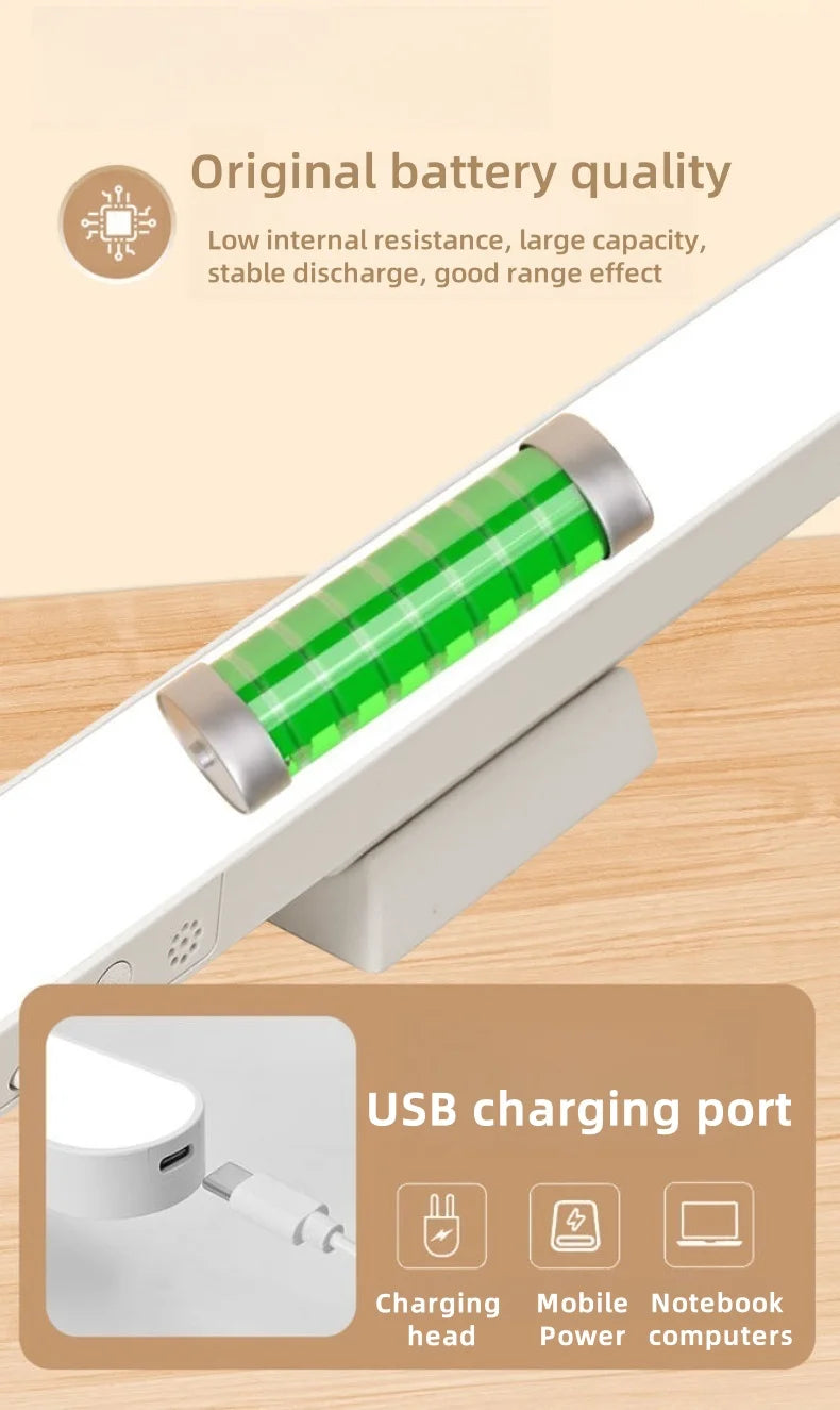 Lampe LED Magnétique Suspendue Rechargeable USB | 3 Couleurs Dimmable | Lecture, Placard & Armoire