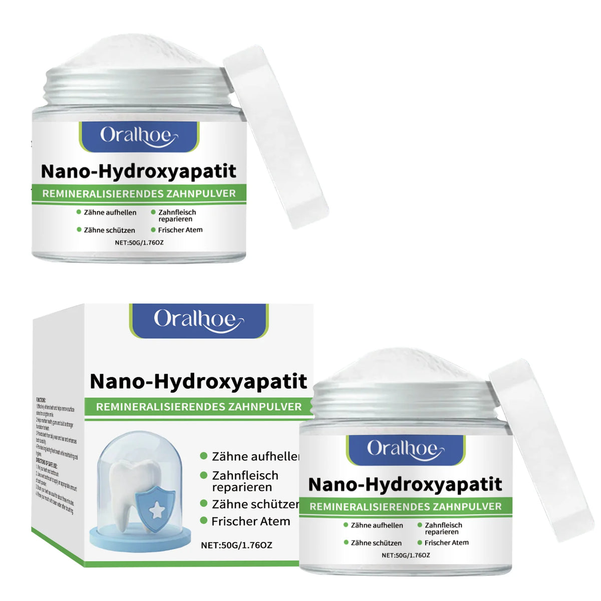 Poudre Blanchissante à l’Hydroxyapatite | Soin Dentaire Professionnel | Élimine les Taches | Haleine Fraîche